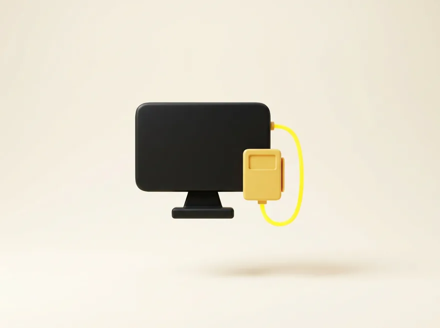 Computador do caixa conectado ao Pin Pad por cabo — integração do TEF ao sistema do estabelecimento